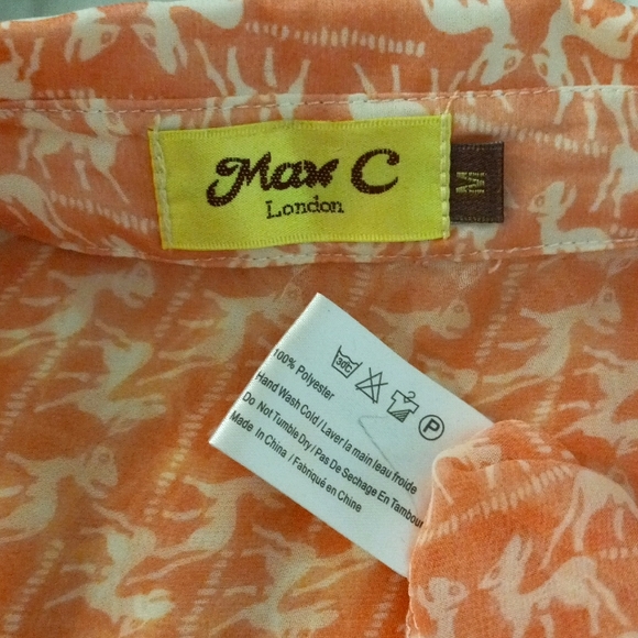 Max C Button Up Deer Print Blouse | US M - Picture 5 of 5